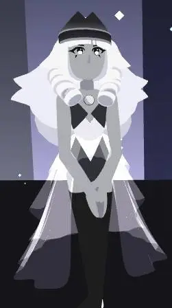 ai character: gem Galaxies background