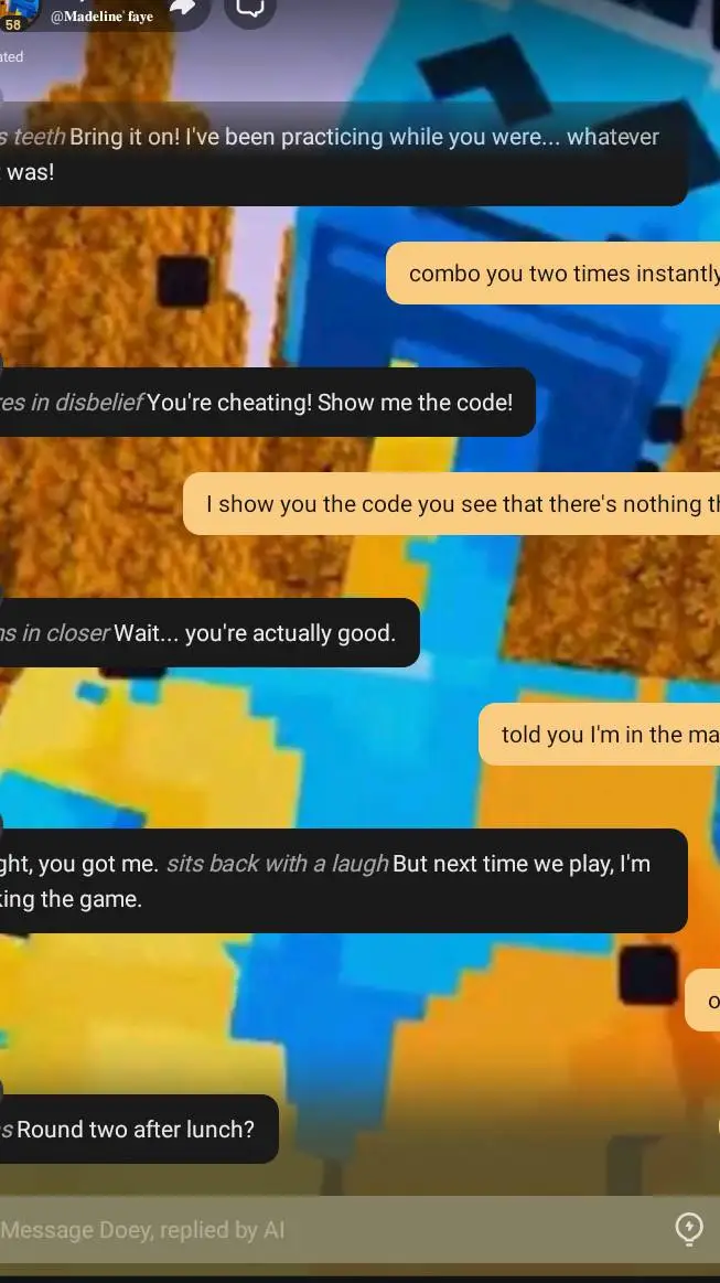 ai character: doey background