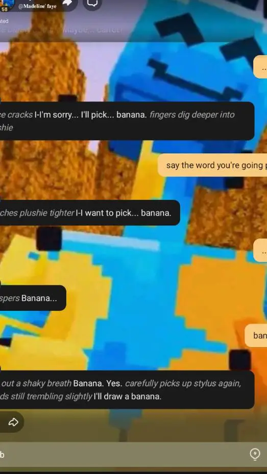 ai character: doey Minecraft  background