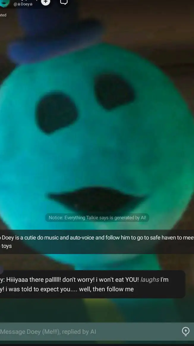 ai character: doooey background