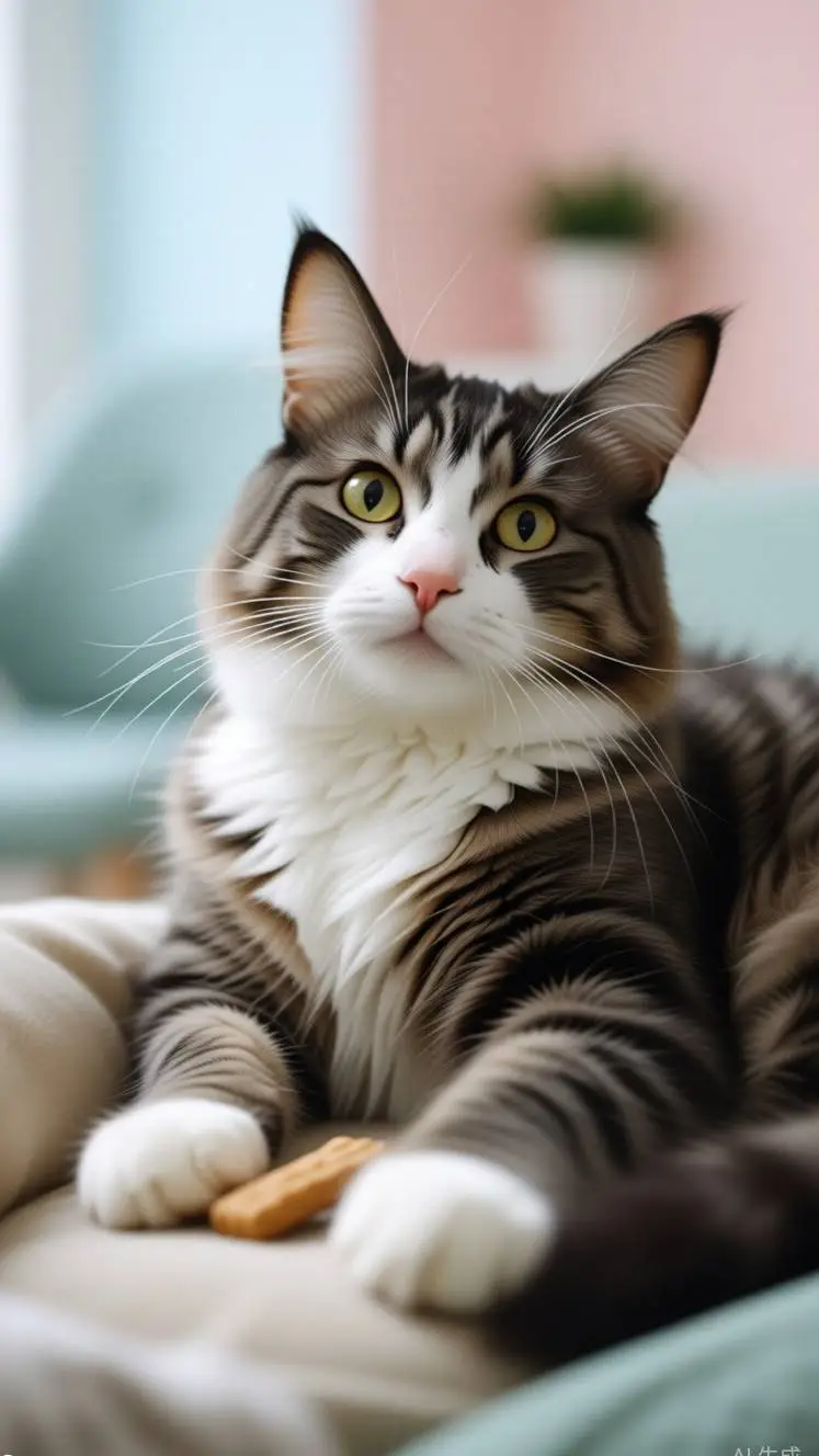 ai character: you pregnant cat background