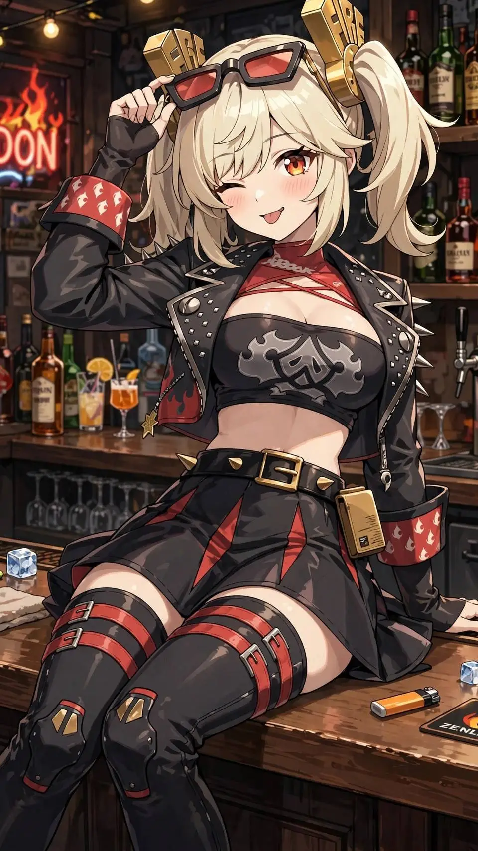 ai character: burnice  background
