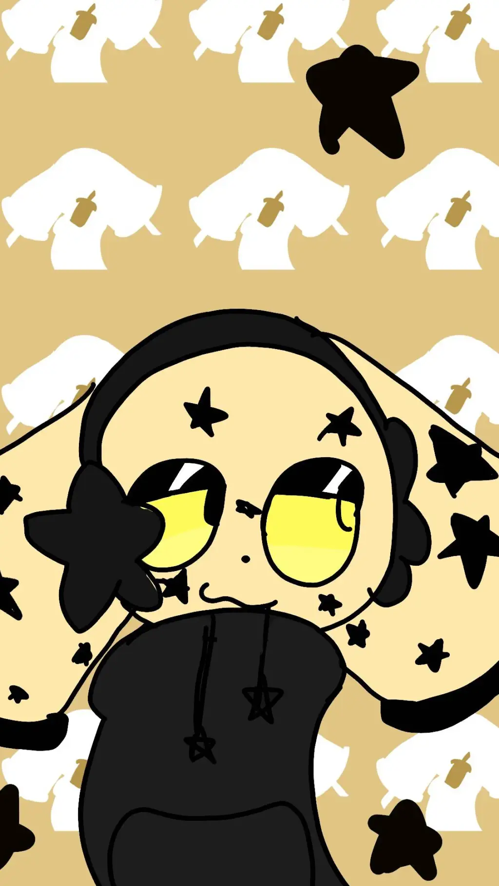 ai character: bubbles te background