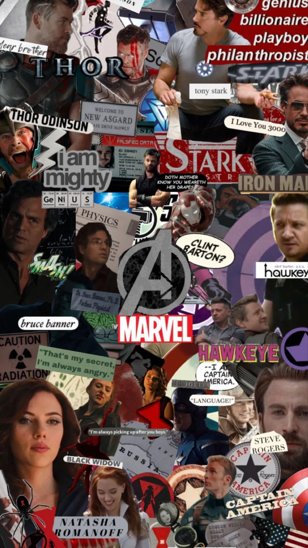 ai character: AVENGERS background