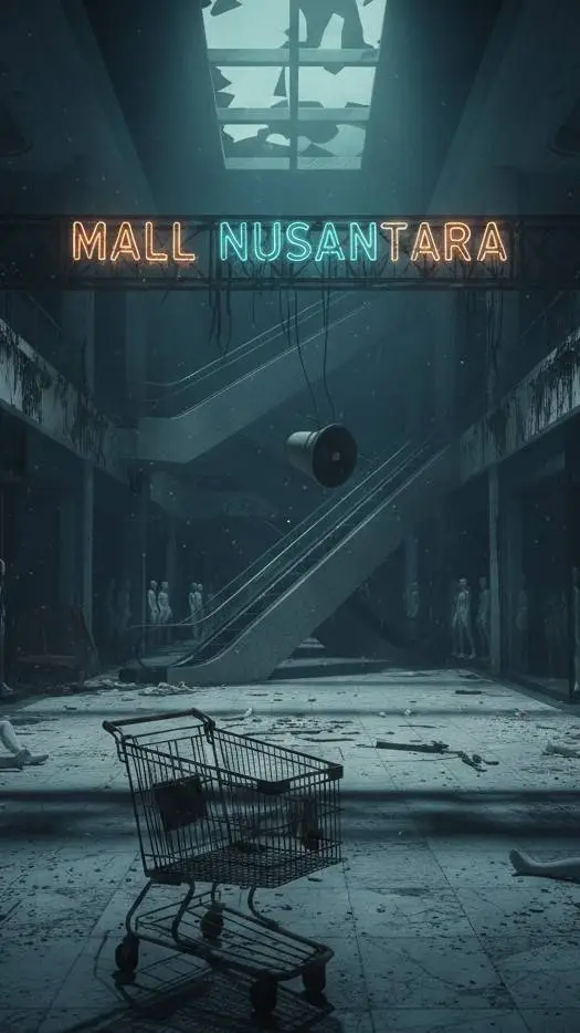 ai character: midnight mall. background