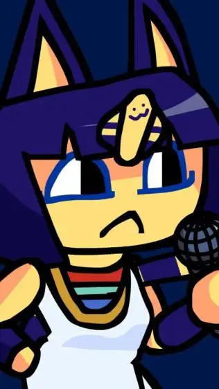 ai character: ankha  background