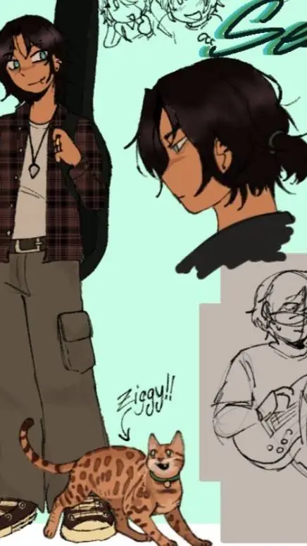 ai character: Sebastian Solace background