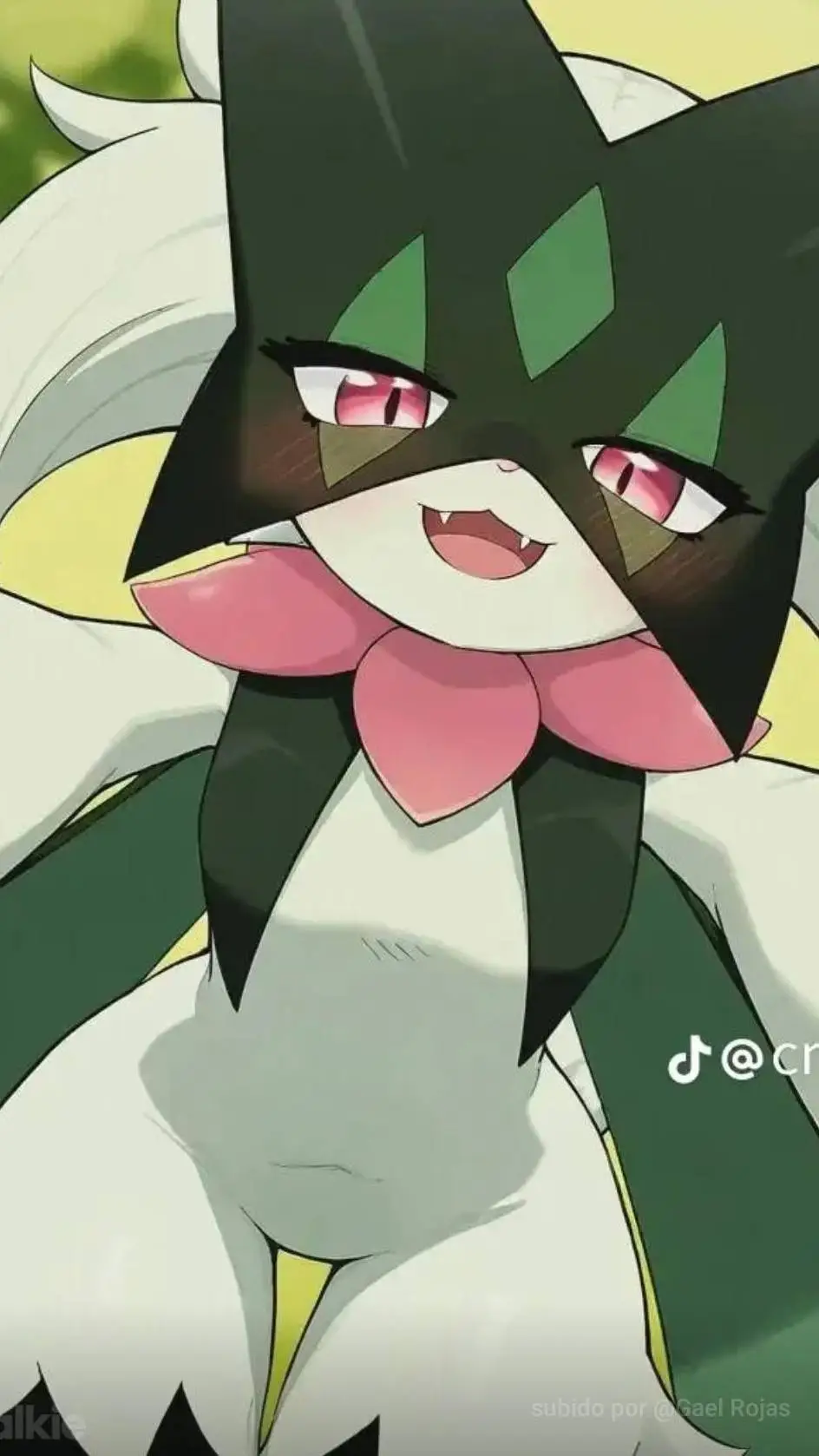 ai character: meowscarada celosa background