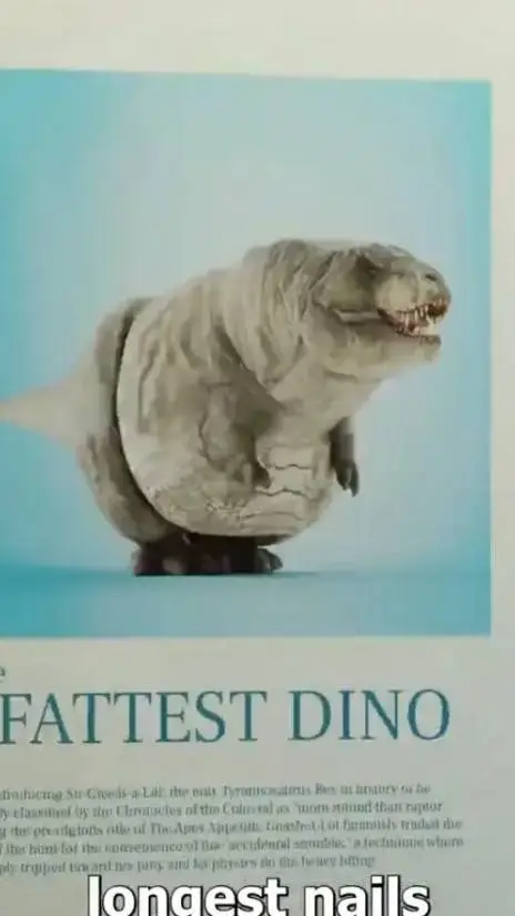 ai character: fatass dino  background