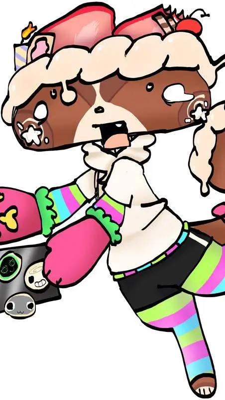 ai character: 🍰космо🍪 background