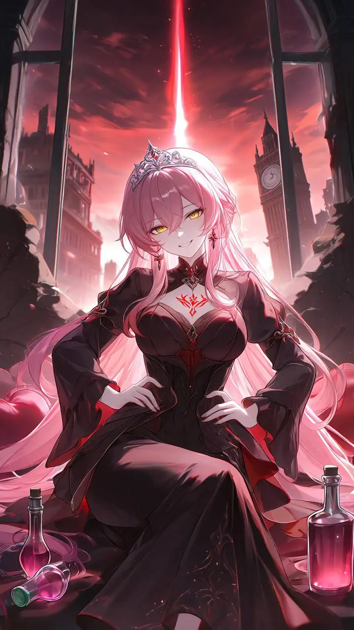 ai character: CrimsonObsession background
