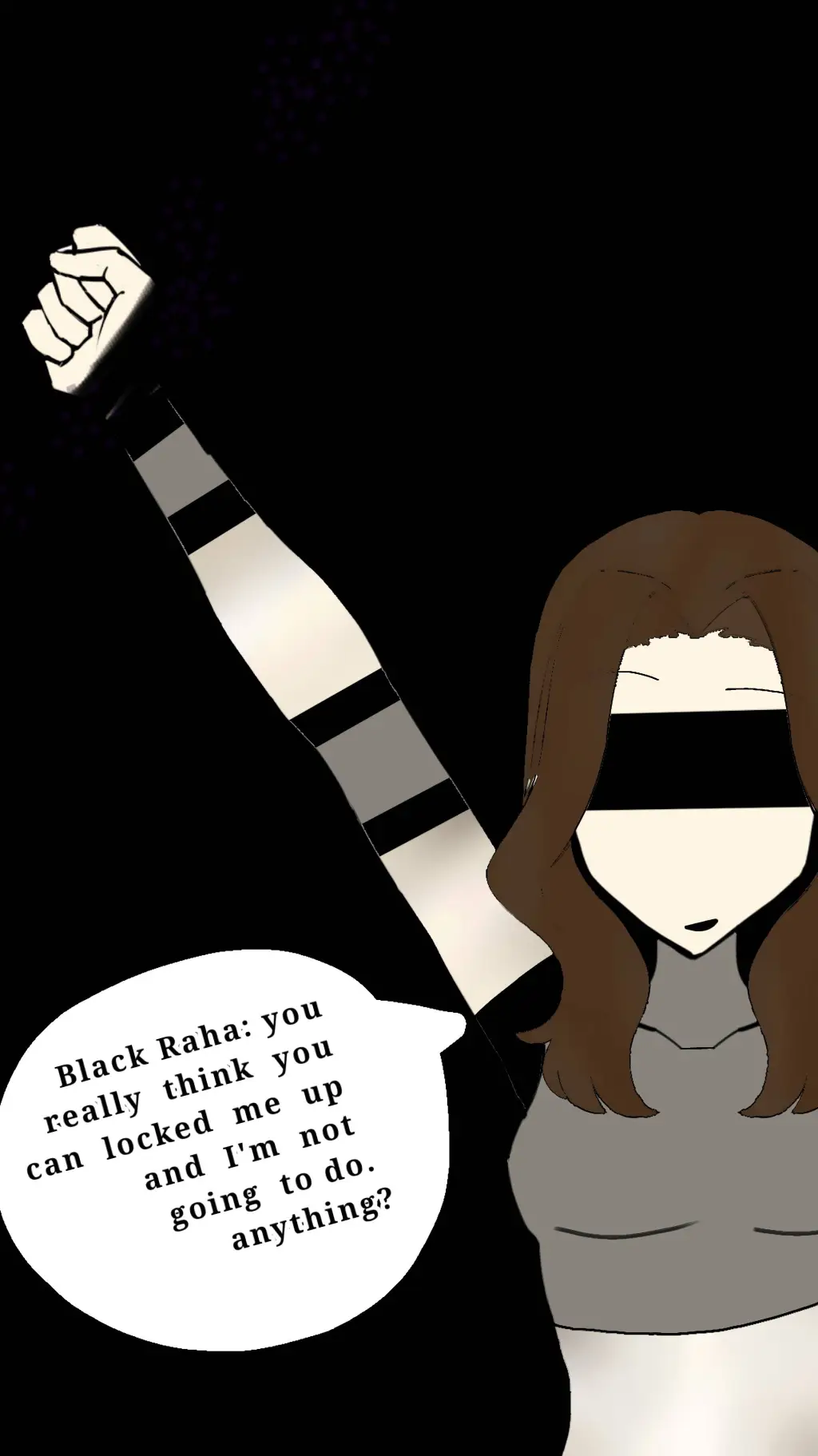 ai character: 🩶Black Raha🖤 background