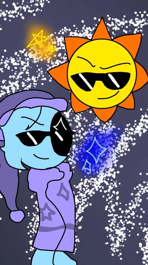 ai character: Mr sun and Astro 2 background