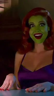 ai character: she mask girl  background