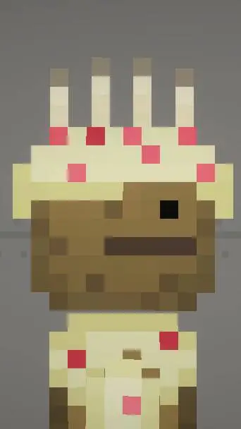 ai character: Mutant apple background