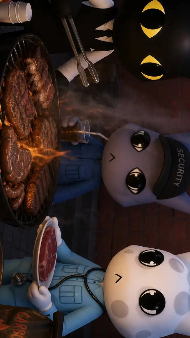 ai character: barbacoa cn amigos background