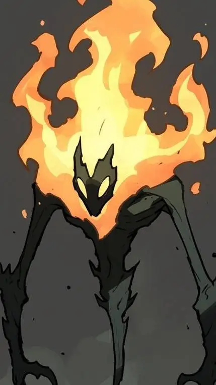ai character: fire  background