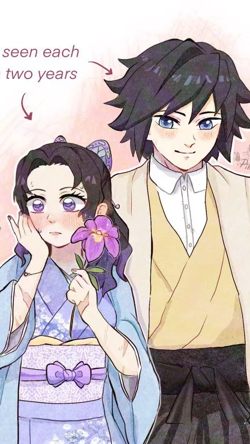 ai character: Shinobu (shocked) background