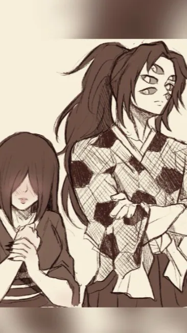 ai character: Nakime x Kokushibo background