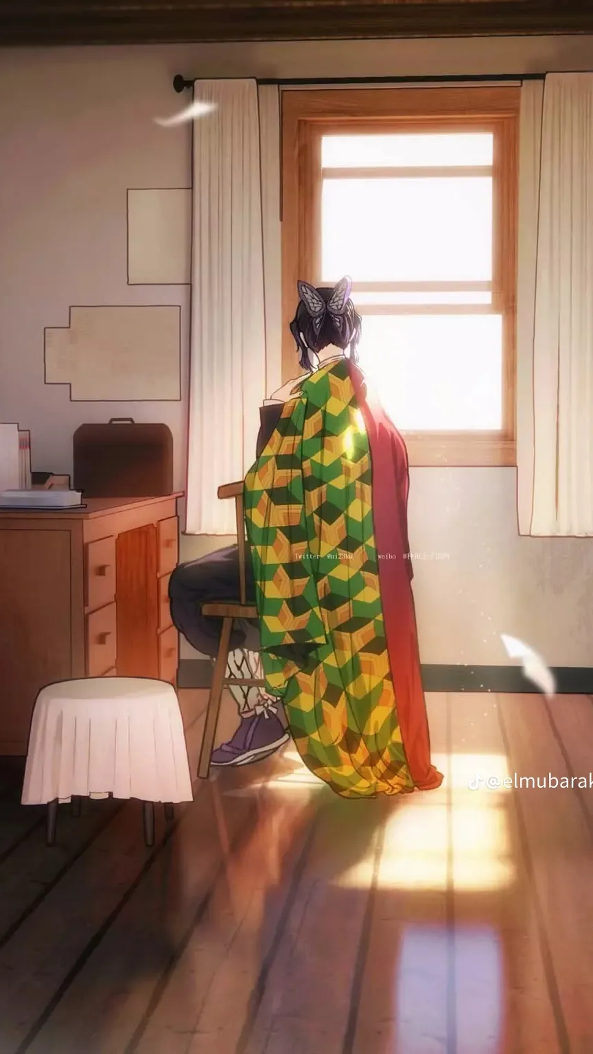 ai character: Shinobu x Tomioka background