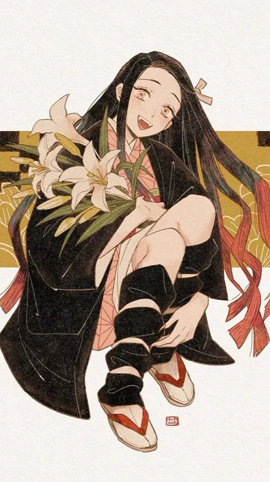ai character: Nezuko background