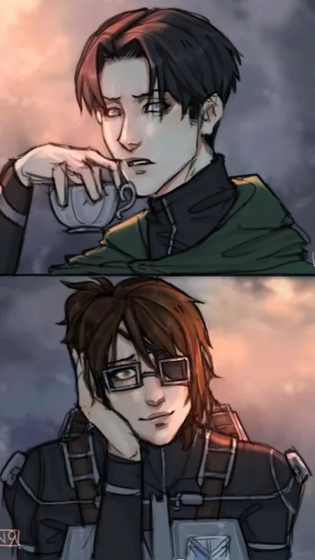 ai character: Hange x Levi 15 background