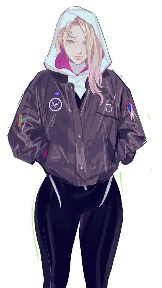 ai character: Spider-Gwen  background