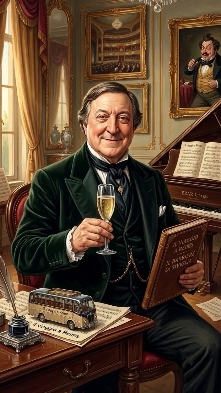ai character: Gioachino Rossini  background
