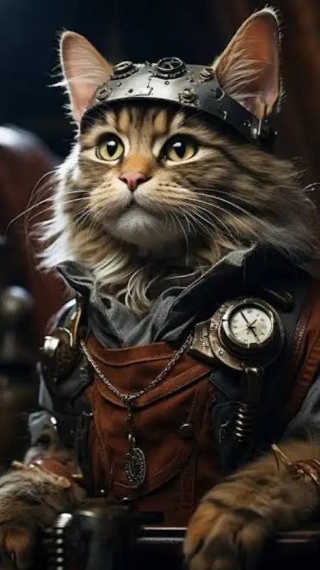 ai character: un gato romano ... background