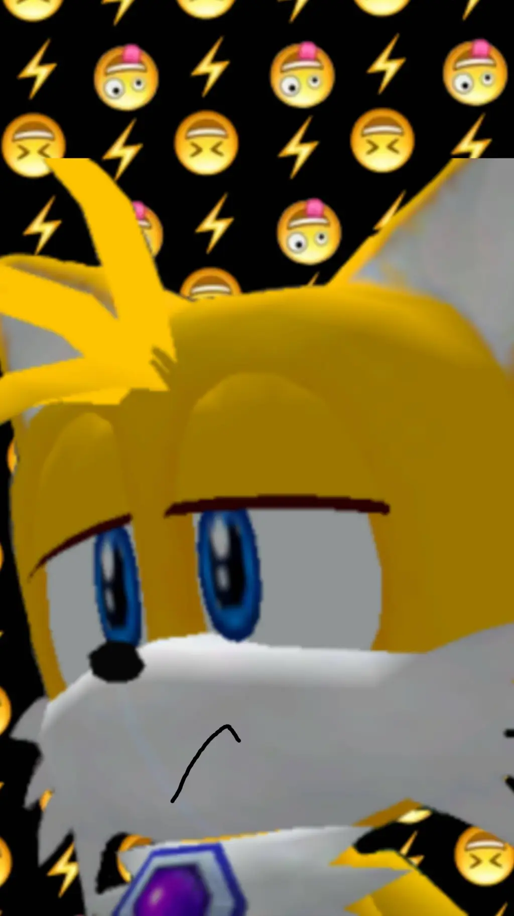 ai character: Tails (mad)  background