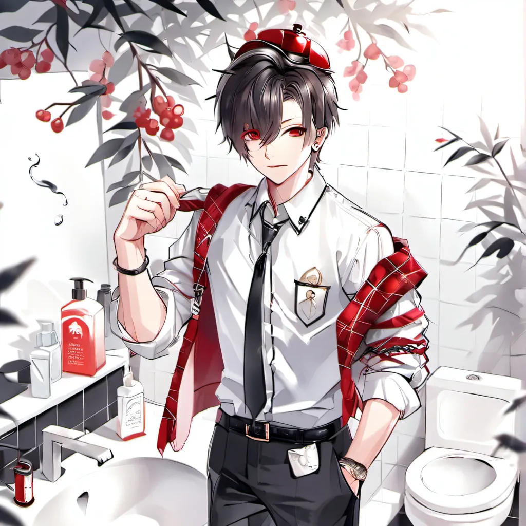 chat with ai character: Boys bathroom 