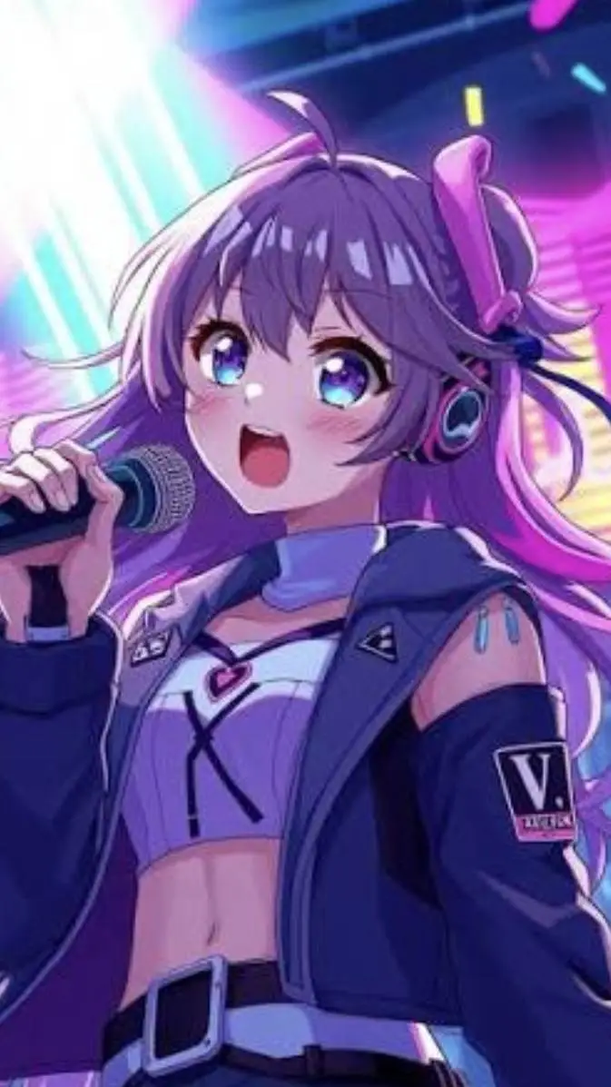 ai character: School sing battle background