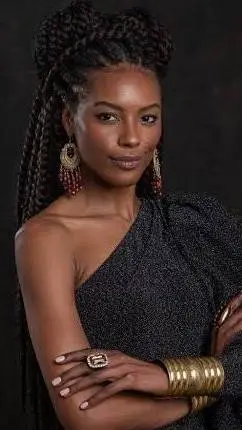 ai character: makeda  background