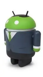 ai character: Android empresario background
