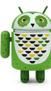 ai character: Android búho  background