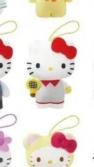 ai character: hello Kitty tennis background