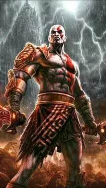 ai character: kratos background