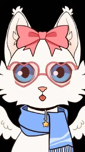 ai character: angel cat background