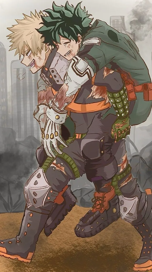 ai character: Bakugo X Deku  background