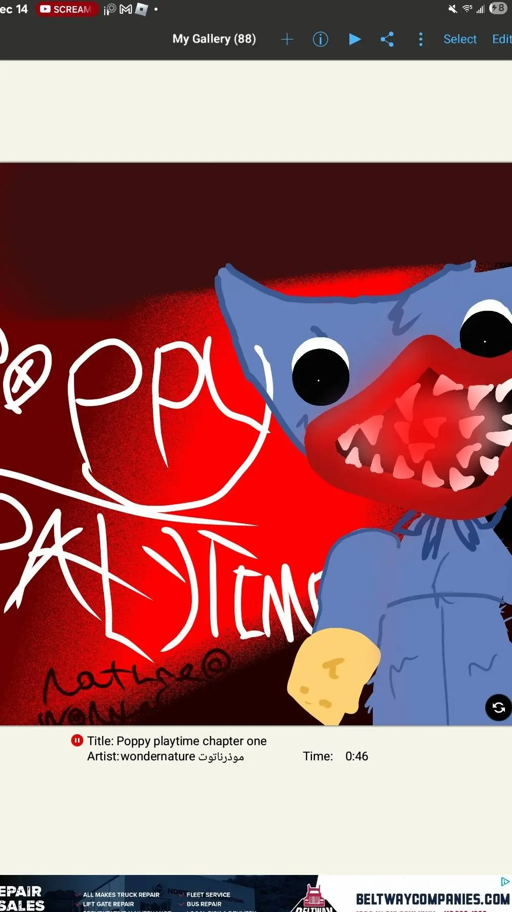 ai character: Poppy playtime  background