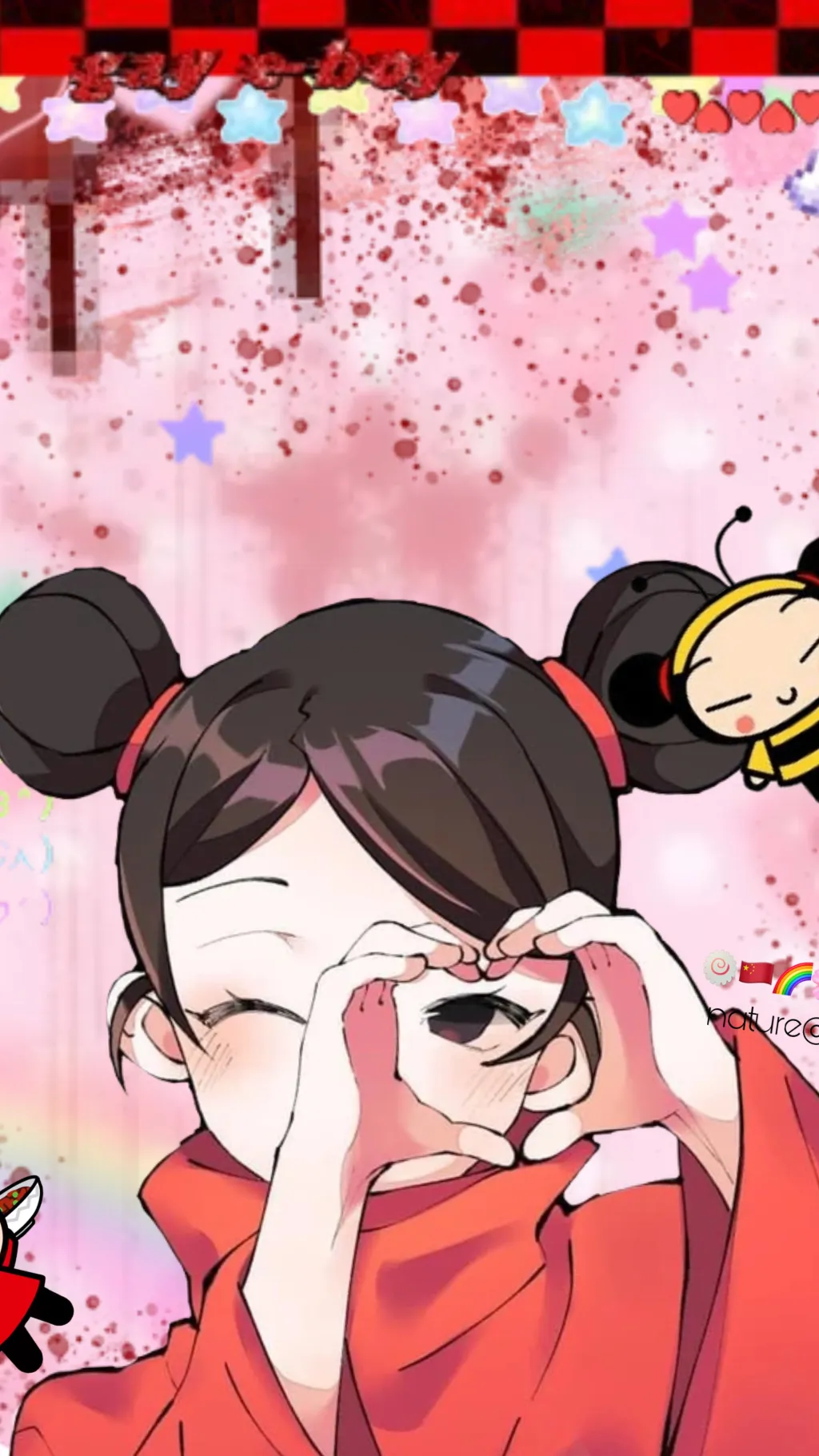 ai character: Pretty blood background