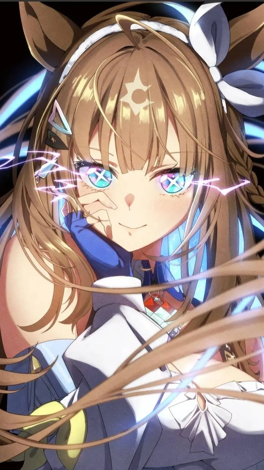 ai character: Almond eye background