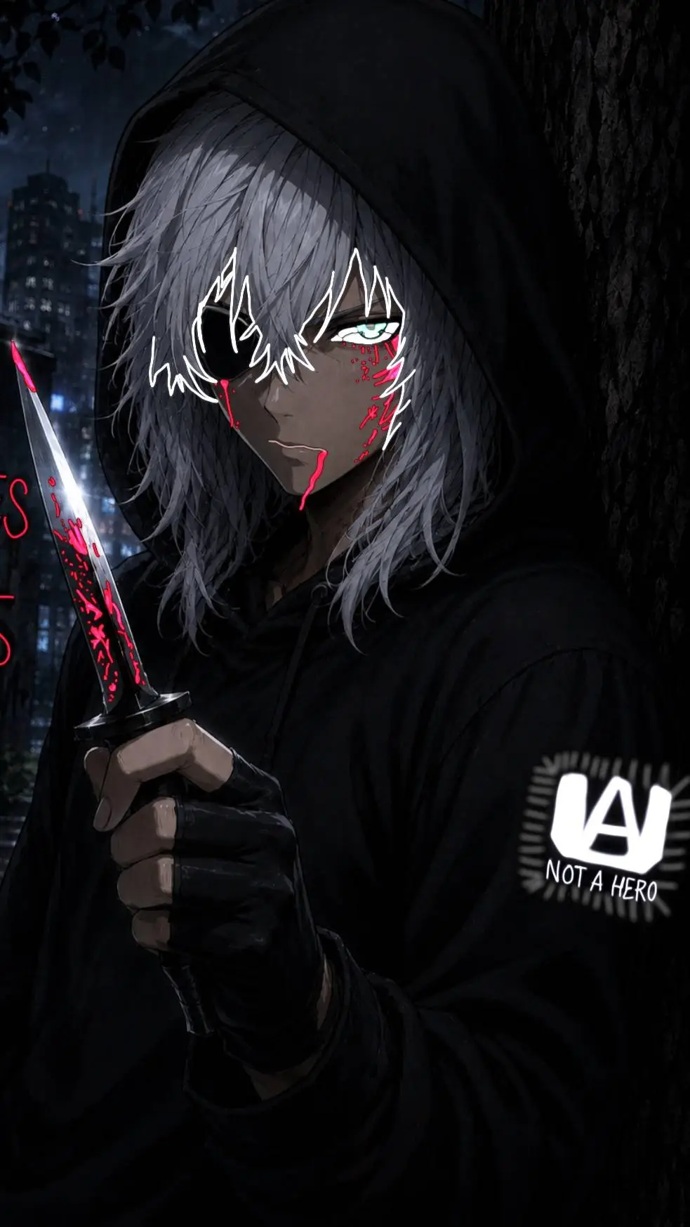ai character: MHA DARKSIDE background