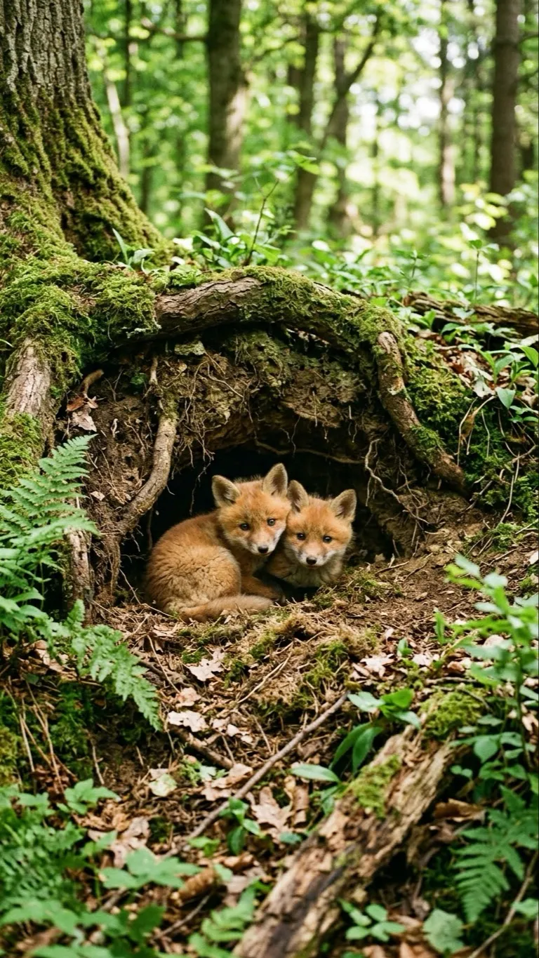 ai character: Fox Pup Siblings background