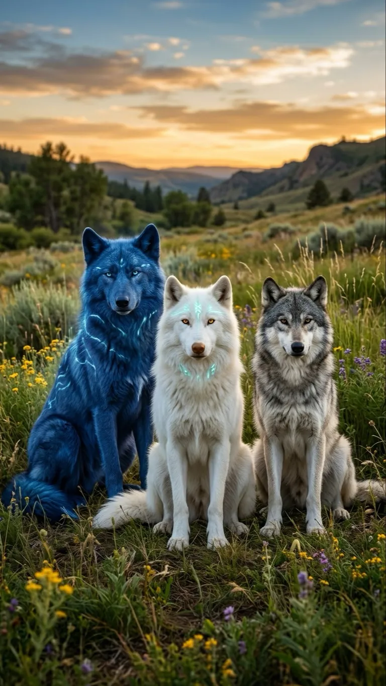 ai character: Female Wolves background