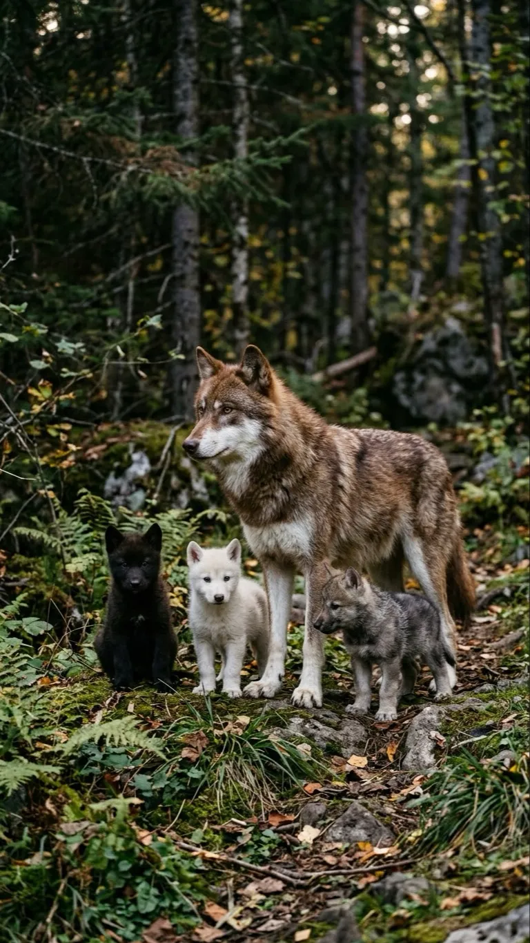 ai character: Wolf Enclosure background