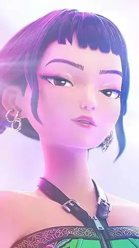 ai character: zoey cute background