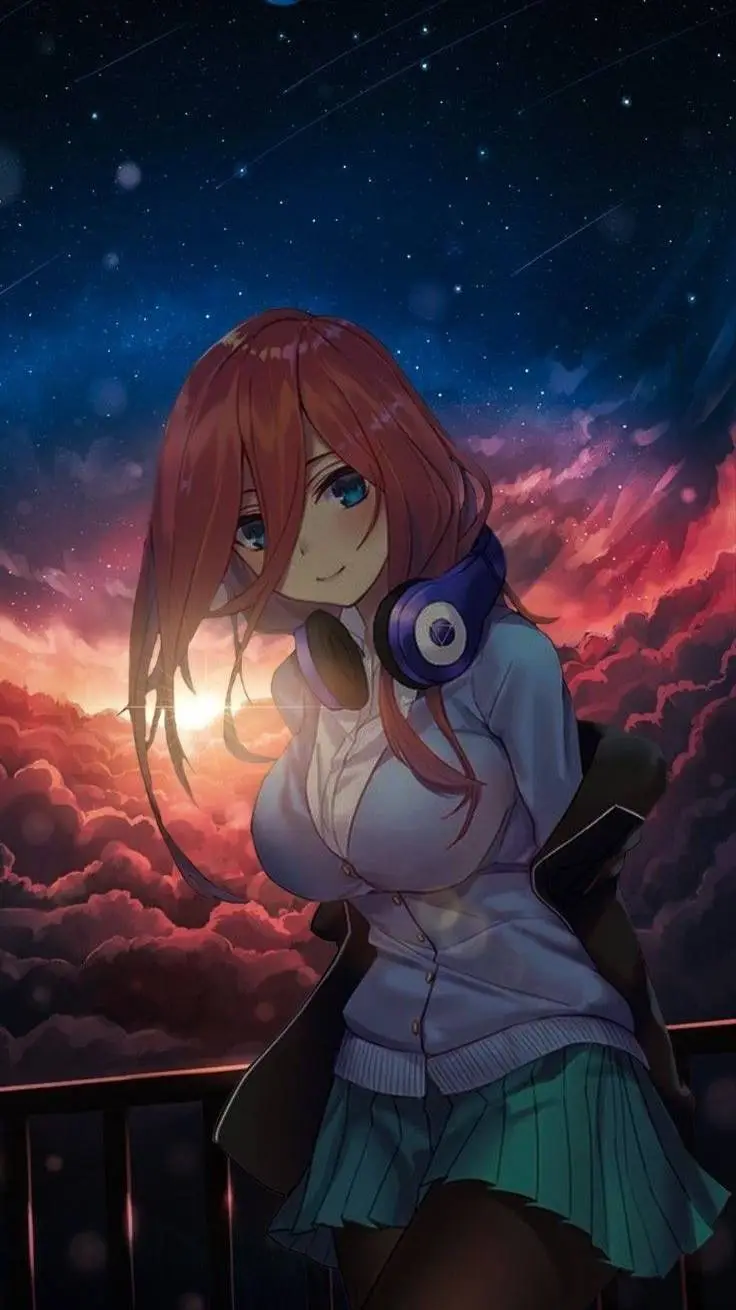 ai character: Miku Nakano 💙 background