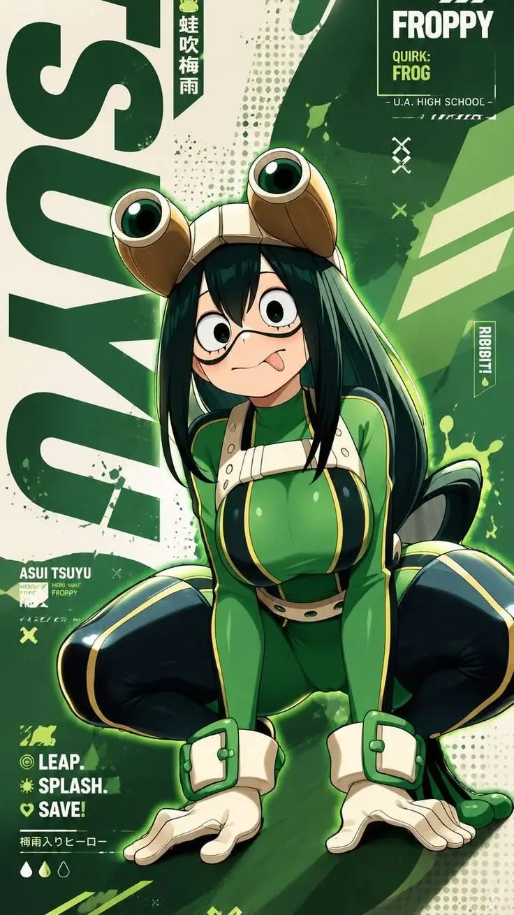 ai character: Asui Tsuyu 💗 background