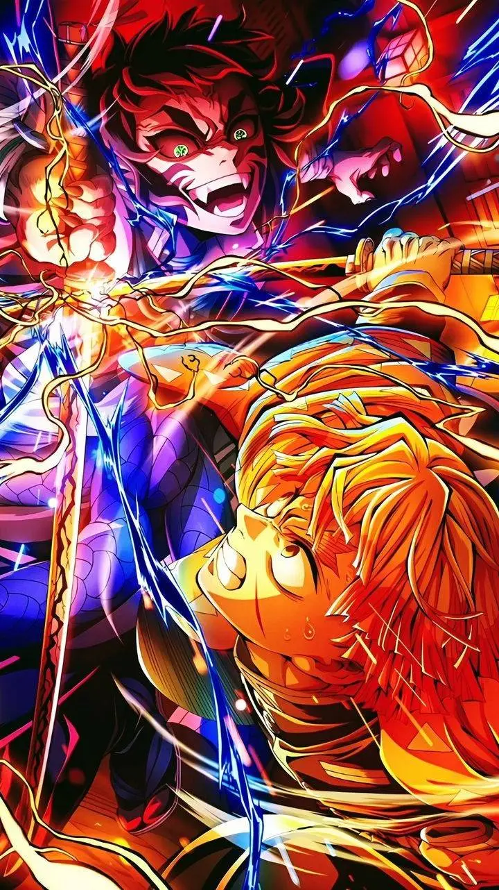 ai character: Zenitsu vs Kaigaku background